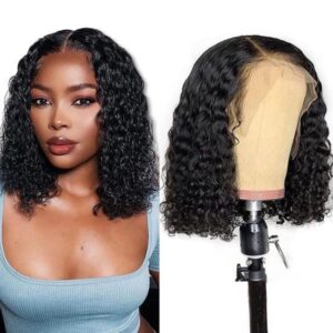 Full frontal water wave glueless wig