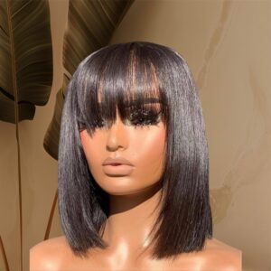 Straight fringe wig